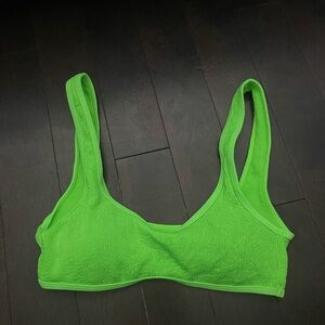 Neon green bathing suit top